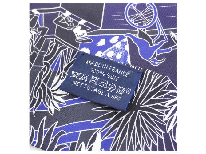 Silk In Hermès Pañuelo Twilly ANIMAPOLIS Hermes Blanco Azul - vista 3