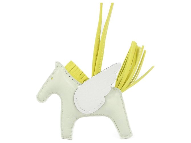 Hermès Charm per borsa Hermes Rodeo Pegasus Bianco D'oro Verde Verde chiaro - vista 2