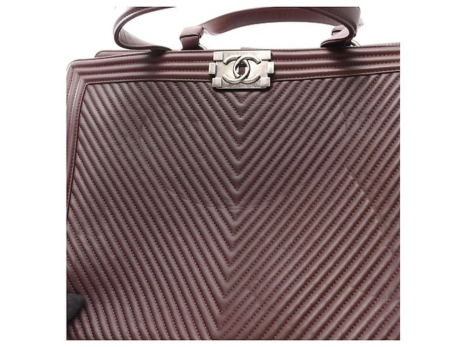 Chanel Boy V-Stitch Tote Bag Bordeaux - Ansicht 9