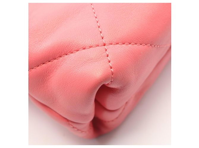 Borsa a tracolla Chanel Matelassé in agnello rosa - vista 6