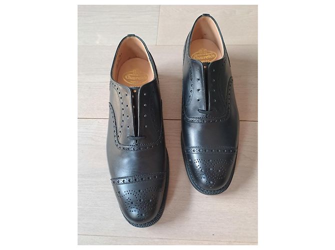 Church's Diplomat Oxford Semi-Brogue - Pelle Nera Nero - vista 12