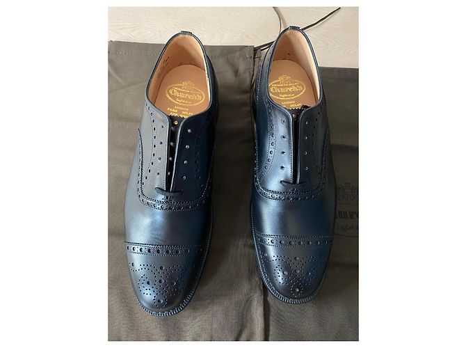 Church's Diplomat Oxford Semi-Brogue - Pelle Nera Nero - vista 13