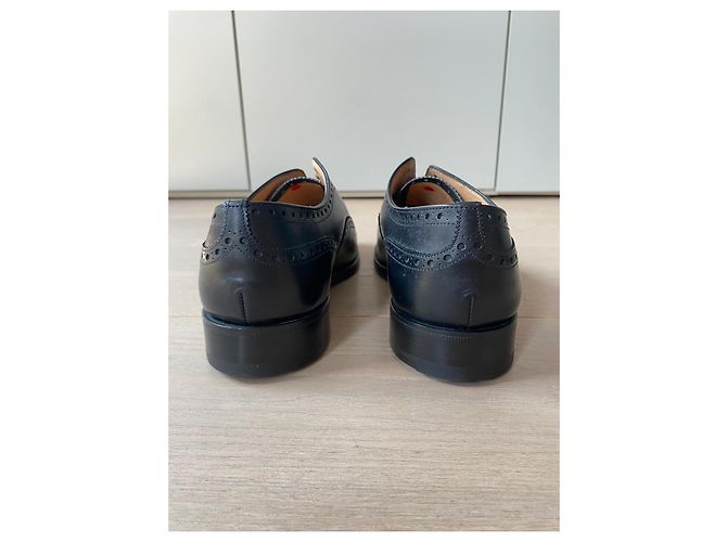 Church's Diplomat Oxford Semi-Brogue - Pelle Nera Nero - vista 15