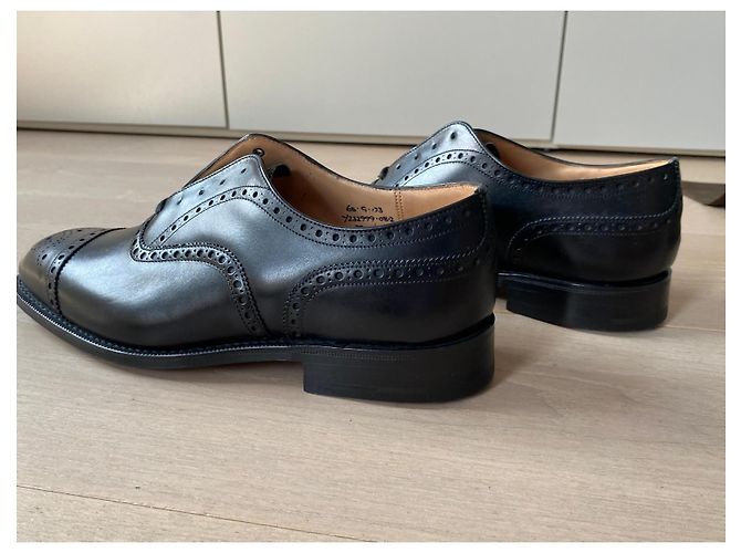 Church's Diplomat Oxford Semi-Brogue - Pelle Nera Nero - vista 16