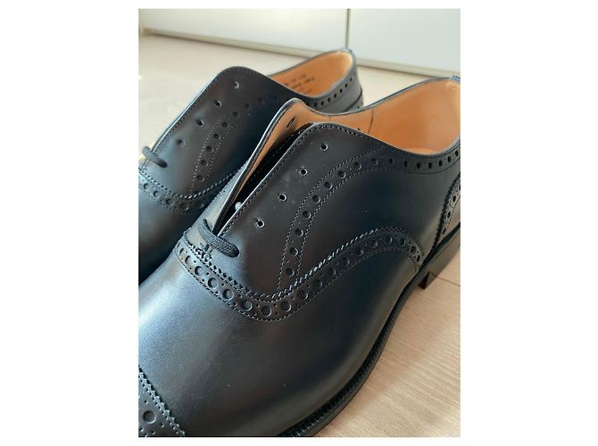 Church's Diplomat Oxford Semi-Brogue - Pelle Nera Nero - vista 18