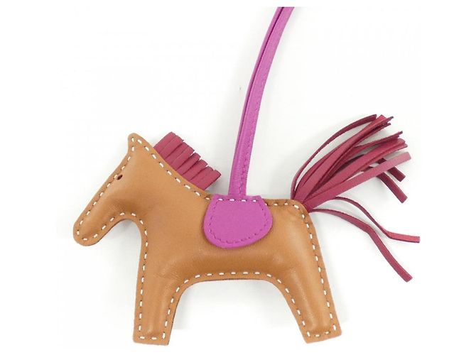 Hermès Hermes Rodeo Accessorio per Borsa Charm PM 064929CA Rosso D'oro Porpora - vista 2