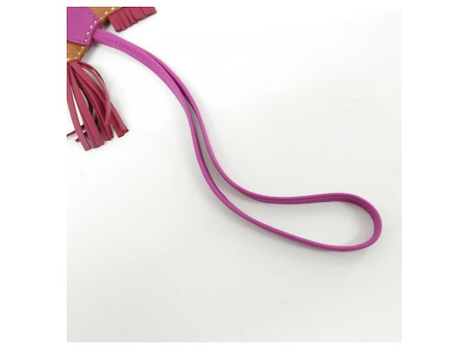 Hermès Hermes Rodeo Accessorio per Borsa Charm PM 064929CA Rosso D'oro Porpora - vista 4