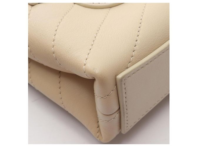 Mini borsa a tracolla Chanel Chevron V-Stitch Crudo - vista 10
