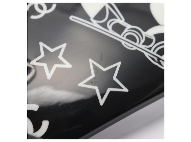 Barrette per cuffie Chanel Coco Mark Nero Bianco - vista 4