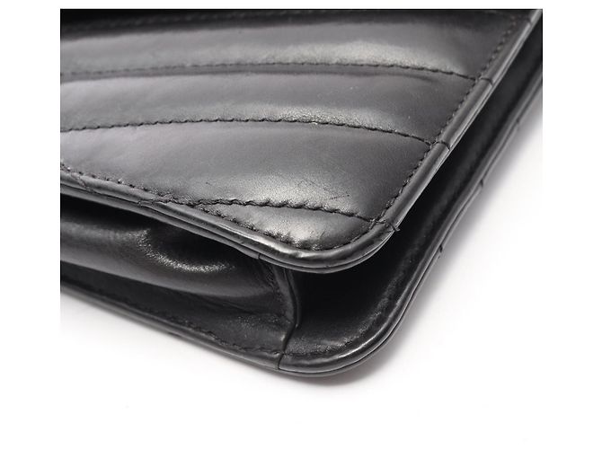 Borsa a Spalla Chanel Bias Stitch Nero - vista 13