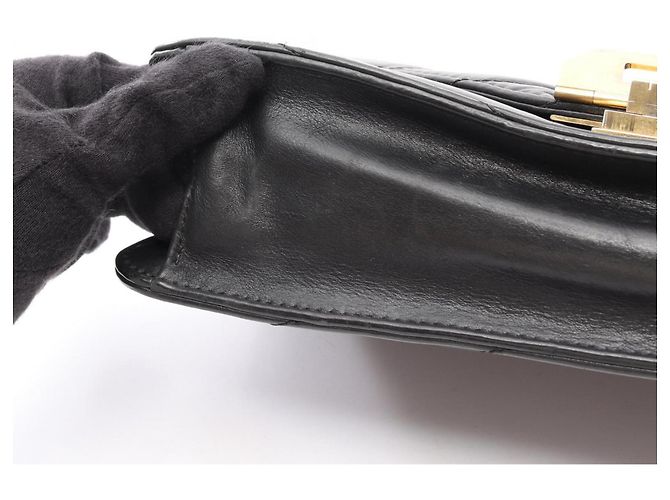 Borsa a Spalla Chanel Bias Stitch Nero - vista 14