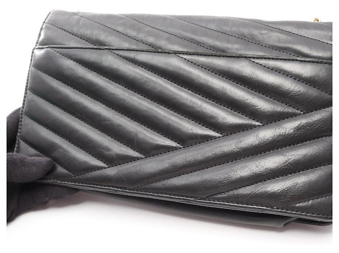 Borsa a Spalla Chanel Bias Stitch Nero - vista 15
