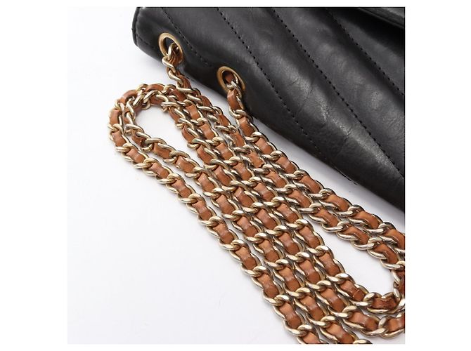 Borsa a Spalla Chanel Bias Stitch Nero - vista 17