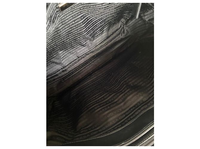 Saffiano Sacca da viaggio Prada V50 Nylon Nero con Tracolla - vista 13
