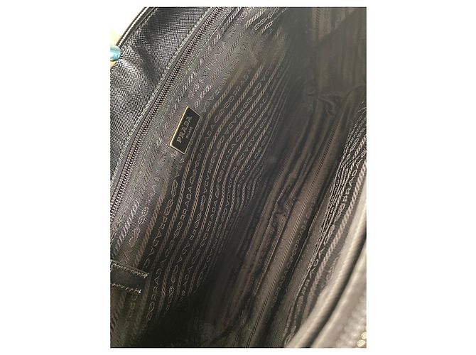 Saffiano Sacca da viaggio Prada V50 Nylon Nero con Tracolla - vista 14