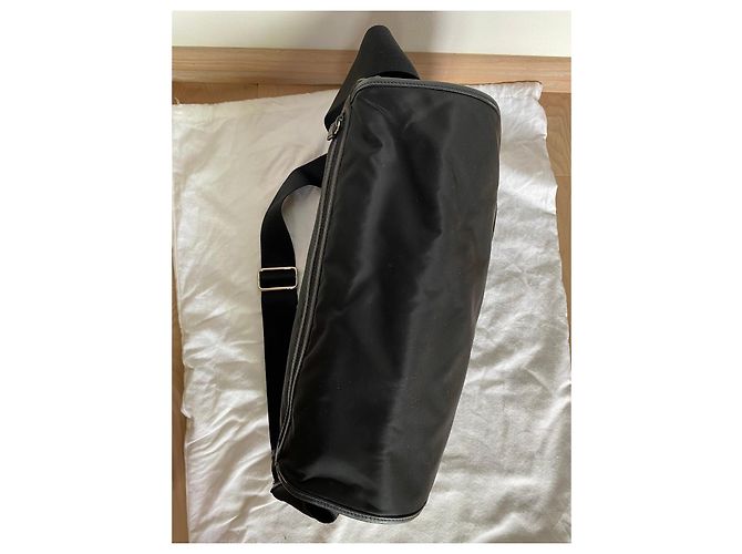 Saffiano Sacca da viaggio Prada V50 Nylon Nero con Tracolla - vista 8