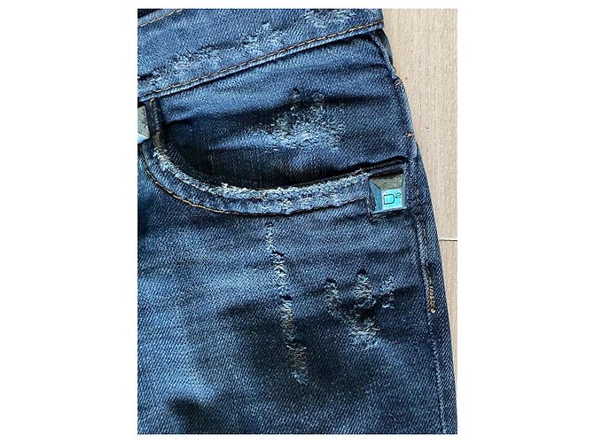 Dsquared2 Jeans Cyber Y2K Straight Leg Negro Distressed, Talla 42 Azul - vista 13
