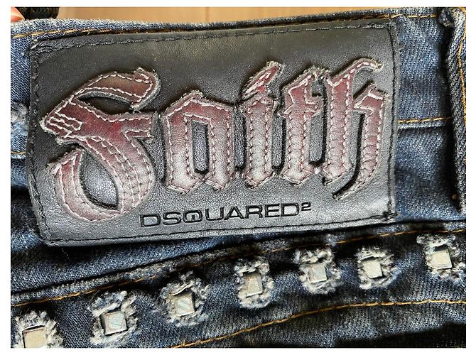 Dsquared2 Jeans Cyber Y2K Straight Leg Negro Distressed, Talla 42 Azul - vista 14
