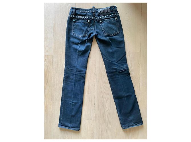 Dsquared2 Jeans Cyber Y2K Straight Leg Negro Distressed, Talla 42 Azul - vista 2