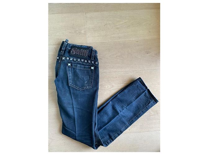 Dsquared2 Jeans Cyber Y2K Straight Leg Negro Distressed, Talla 42 Azul - vista 4