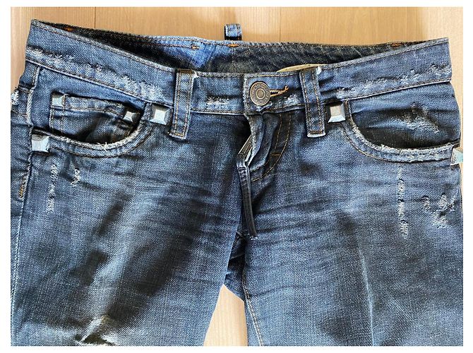 Dsquared2 Jeans Cyber Y2K Straight Leg Negro Distressed, Talla 42 Azul - vista 6
