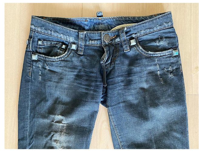 Dsquared2 Jeans Cyber Y2K Straight Leg Negro Distressed, Talla 42 Azul - vista 8