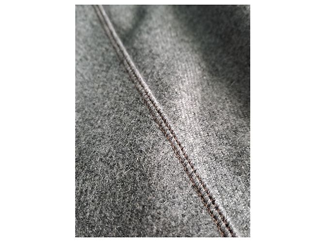 Brunello Cucinelli Abrigo de Cachemir Gris Antracita - vista 11