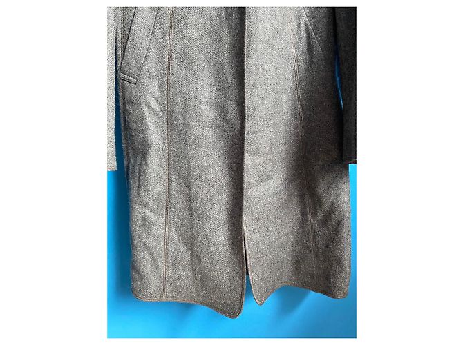 Brunello Cucinelli Abrigo de Cachemir Gris Antracita - vista 13