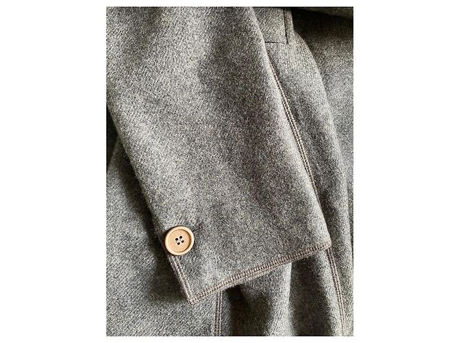Brunello Cucinelli Abrigo de Cachemir Gris Antracita - vista 18