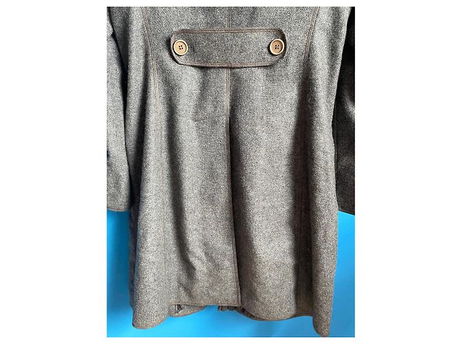 Brunello Cucinelli Abrigo de Cachemir Gris Antracita - vista 5