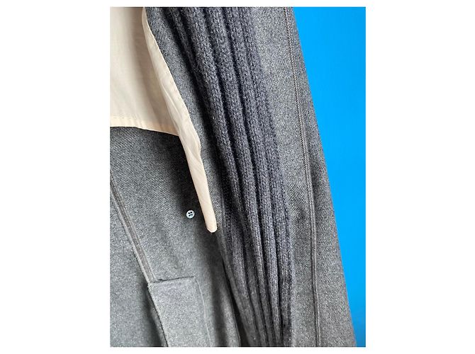 Brunello Cucinelli Abrigo de Cachemir Gris Antracita - vista 9