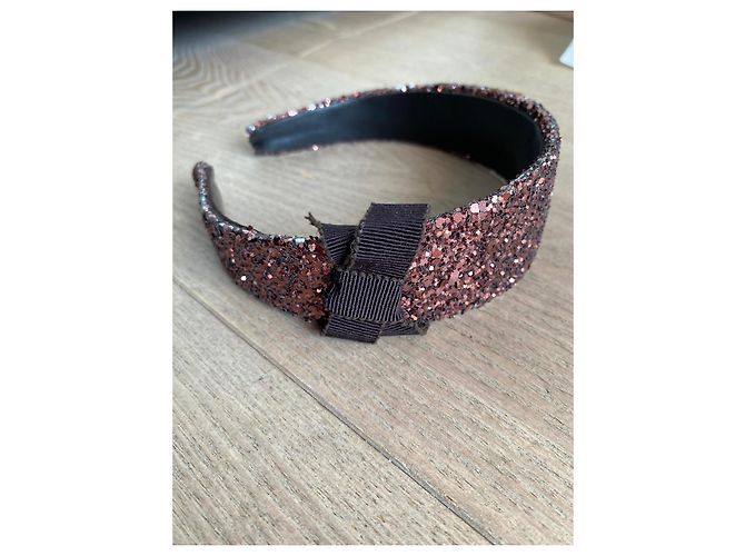 Cerchietto Miu Miu 2006 Glitter Colore Cotto Marrone - vista 11