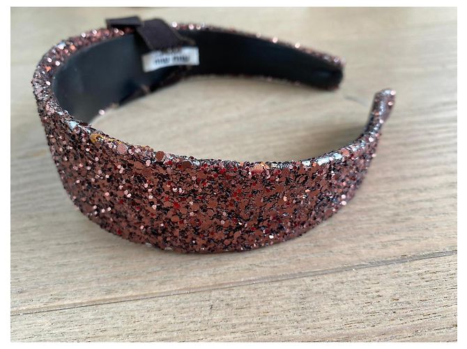 Cerchietto Miu Miu 2006 Glitter Colore Cotto Marrone - vista 14