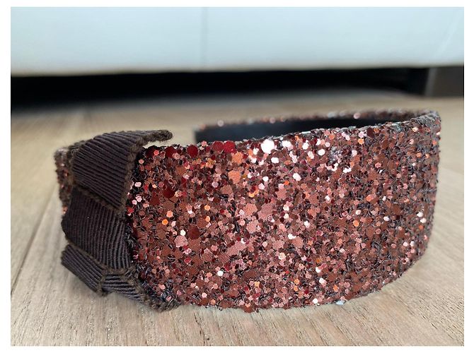 Cerchietto Miu Miu 2006 Glitter Colore Cotto Marrone - vista 3