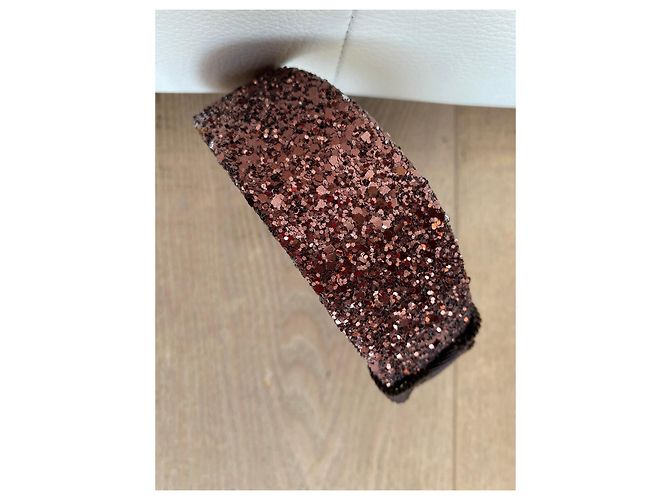 Cerchietto Miu Miu 2006 Glitter Colore Cotto Marrone - vista 7