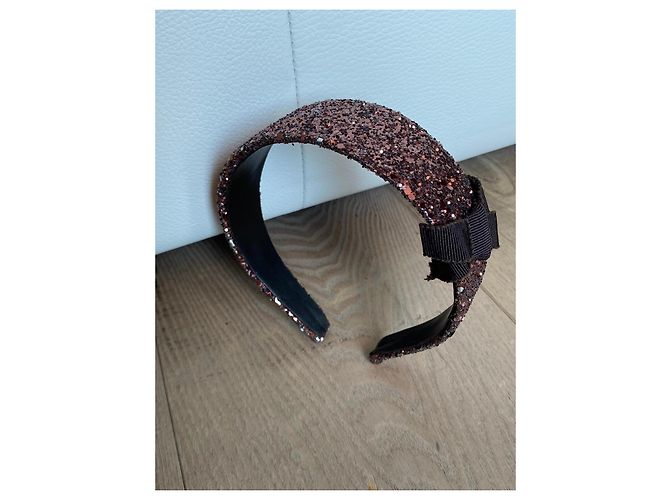 Cerchietto Miu Miu 2006 Glitter Colore Cotto Marrone - vista 8
