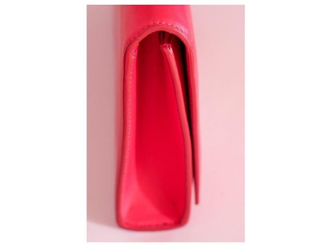 Saint Laurent Pochette YSL Cassandre in pelle rosa - vista 7