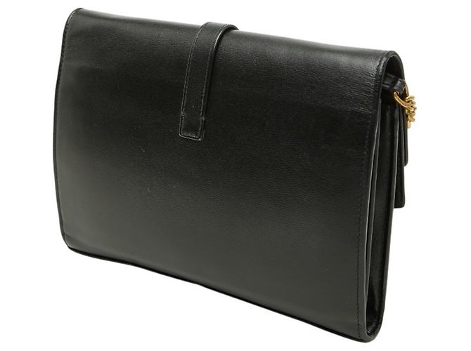 Borsa a tracolla in pelle nera Saint Laurent Nero - vista 2