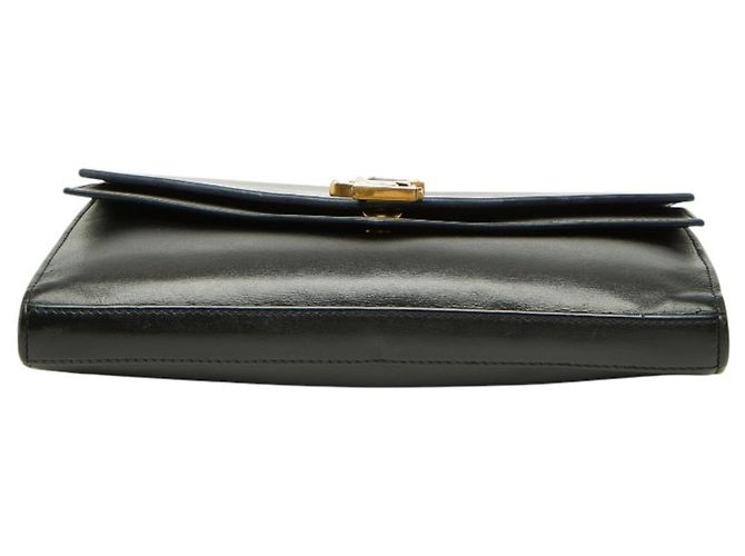 Borsa a tracolla in pelle nera Saint Laurent Nero - vista 3