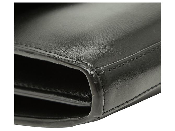 Borsa a tracolla in pelle nera Saint Laurent Nero - vista 5