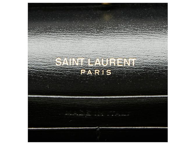 Borsa a tracolla in pelle nera Saint Laurent Nero - vista 7