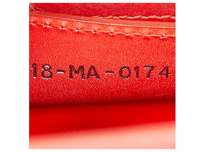 Borsa in pelle rossa Christian Dior Rosso - vista 10