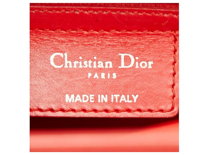Borsa in pelle rossa Christian Dior Rosso - vista 9