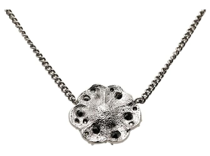 Collana Chanel Camellia Coco Mark Nero Argento - vista 2