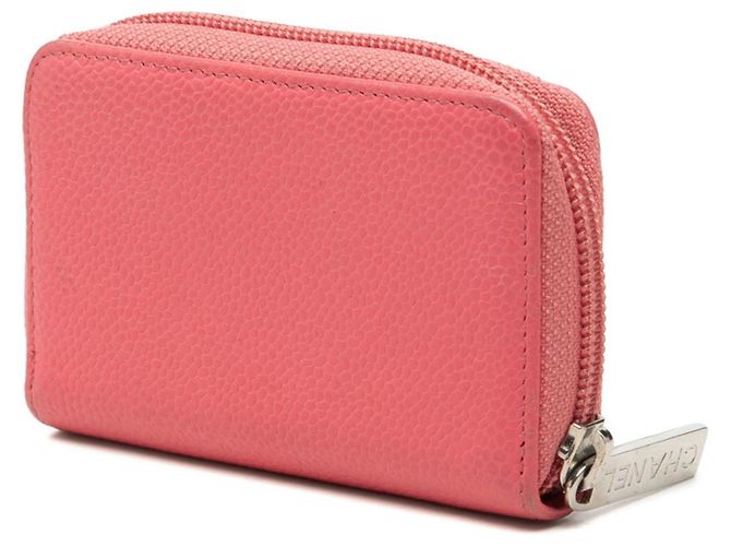 Monedero de piel caviar rosa Chanel - vista 2