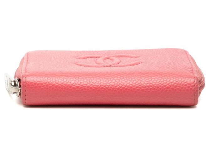 Monedero de piel caviar rosa Chanel - vista 3