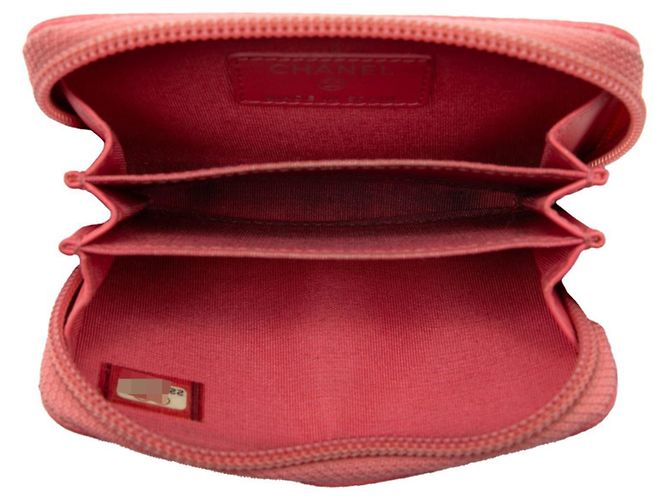 Monedero de piel caviar rosa Chanel - vista 4