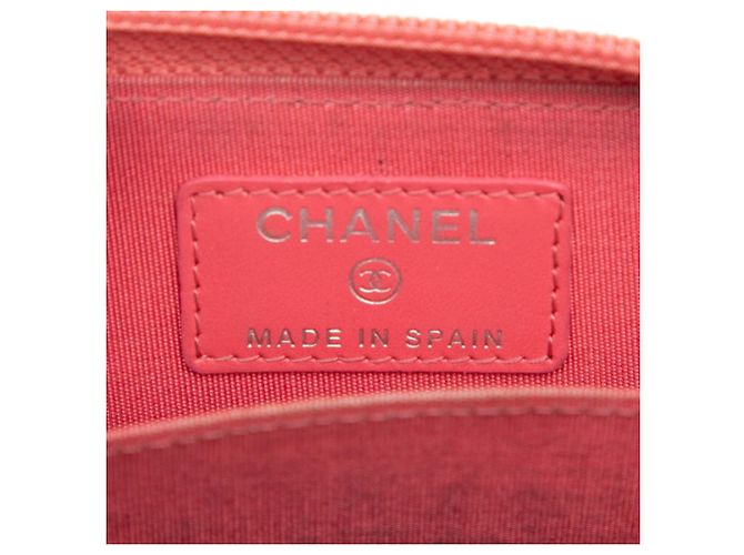 Monedero de piel caviar rosa Chanel - vista 5