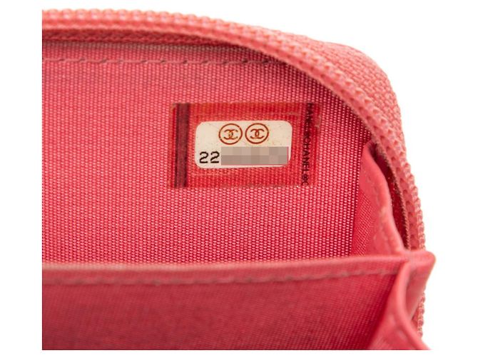 Monedero de piel caviar rosa Chanel - vista 6
