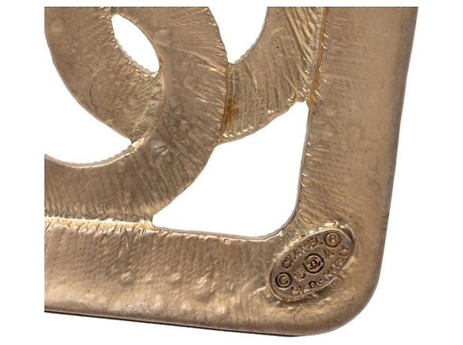 Spilla Chanel Vintage Coco Mark Diamond D'oro - vista 3